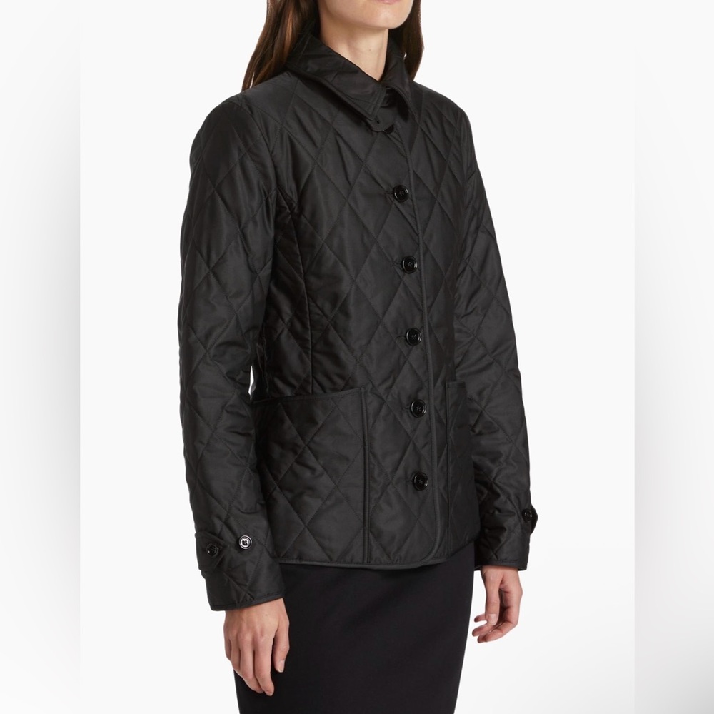Burberry Fernleigh Quilted Jacket Black Check Lined XL - Picture 8 of 16